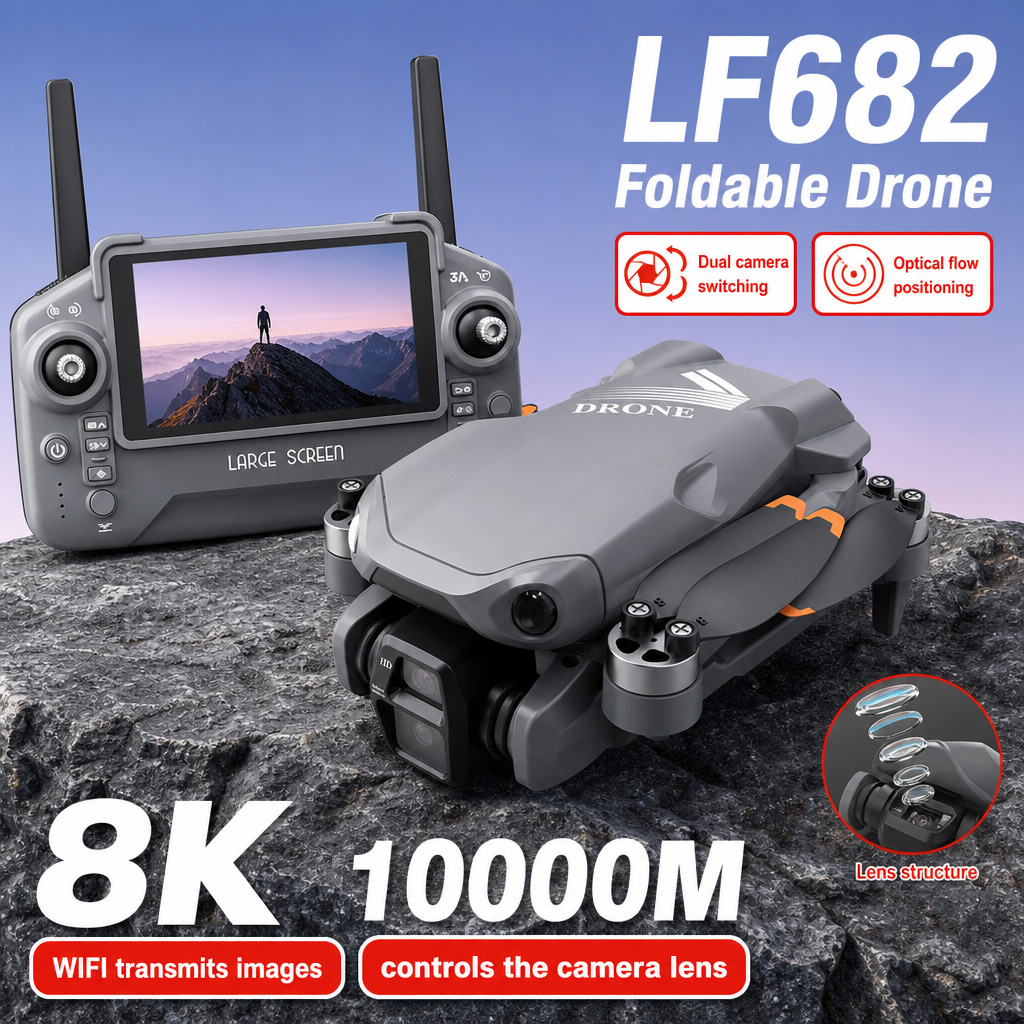 Drone Power Bank - Hava Fotoğrafı LF682 Drone 8K HD