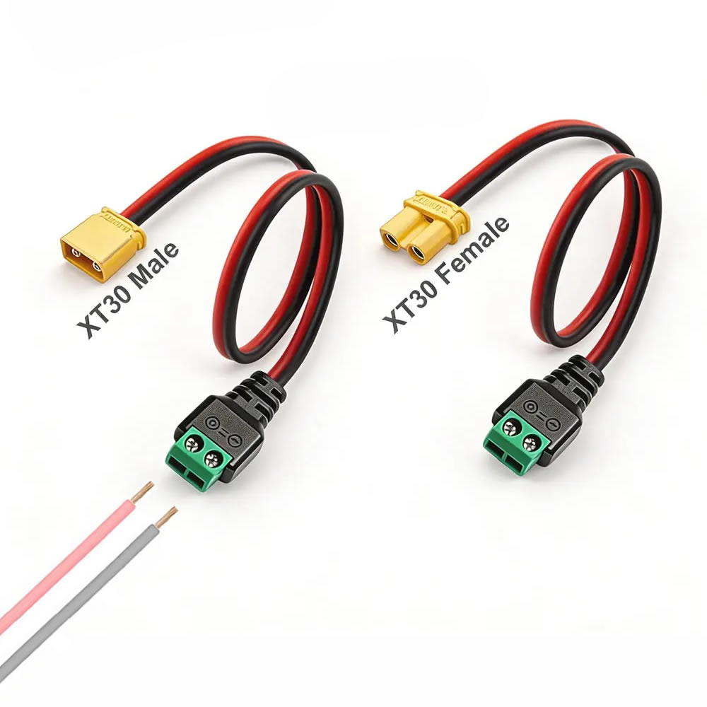 Drone Battery Adapter - XT30 Erkek Dişi Konnektör Fişi, Lehimsiz