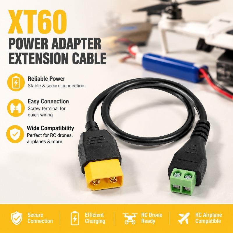 Drone Battery Adapter - XT60 Konnektör Erkek Dişi - 2