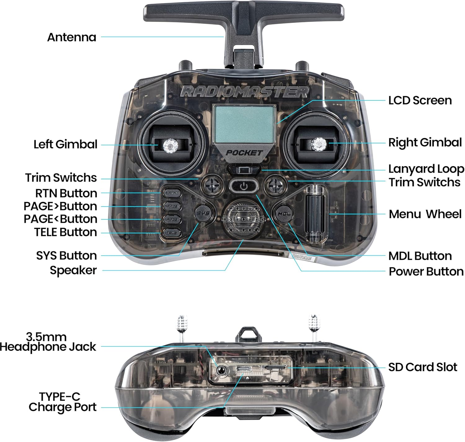 RadioMaster POCKET P16 2.4G Ra - Drone Control Stick incelemesi ve fiyatı